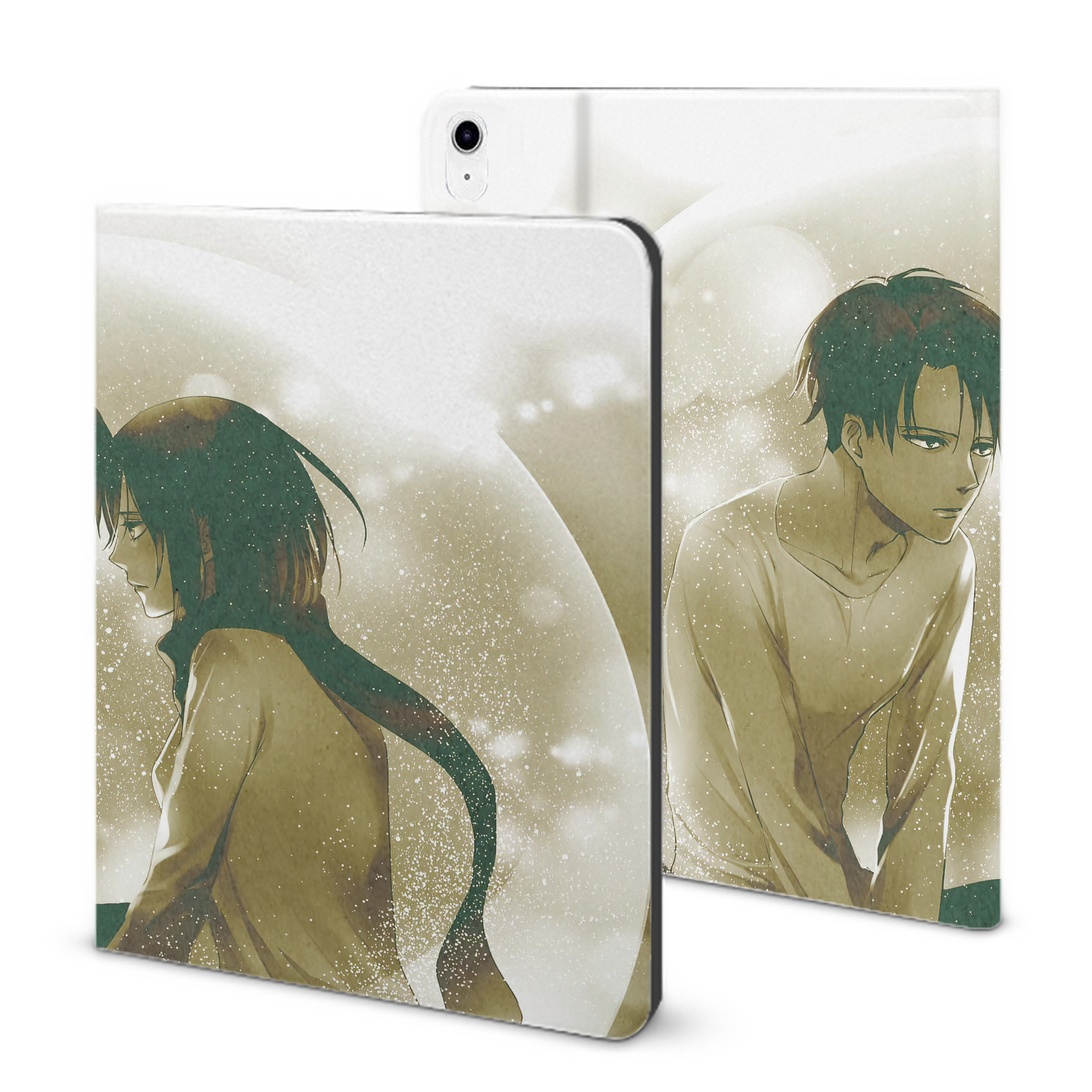 （画像用） 進撃の巨人 Attack on Titan IPad ケース ブック型 PUレザー TPU 耐衝撃 軽量 薄型 ペン収納なし 全面保護 IPad 各モデル対応